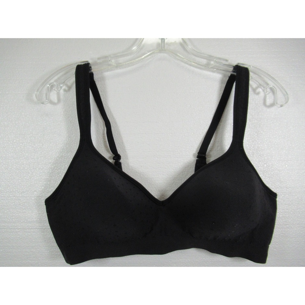 Bali Beauty Foam Polka Dot Bra 38C Black Wireless B540